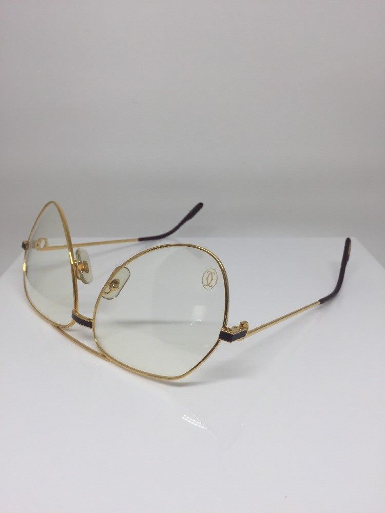 Vintage Cartier Cartier Vendome Laque Bordeaux Gold Sunglasses - Super Vision Optical
