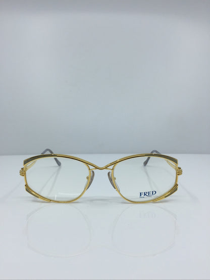 Vintage FRED Lunettes Paris Joyau Gold Eyeglasses - Super Vision Optical