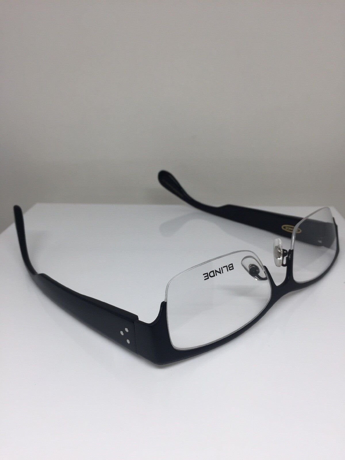 Vintage Blinde By Richard Walker Goin, Goin, Gone Black Eyeglasses - Super Vision Optical