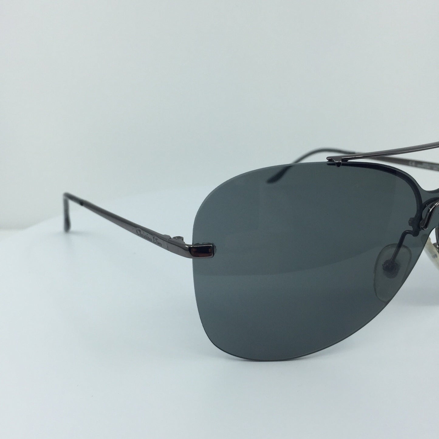 Vintage Dior Christian Dior Aviator Gunmetal Sunglasses - Super Vision Optical