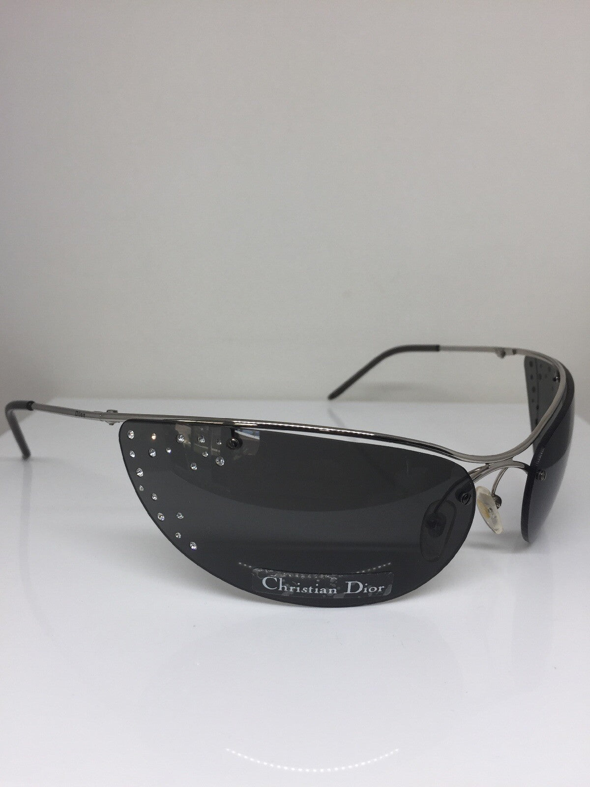 Vintage Dior CD Dior Extase Strass Silver Sunglasses - Super Vision Optical
