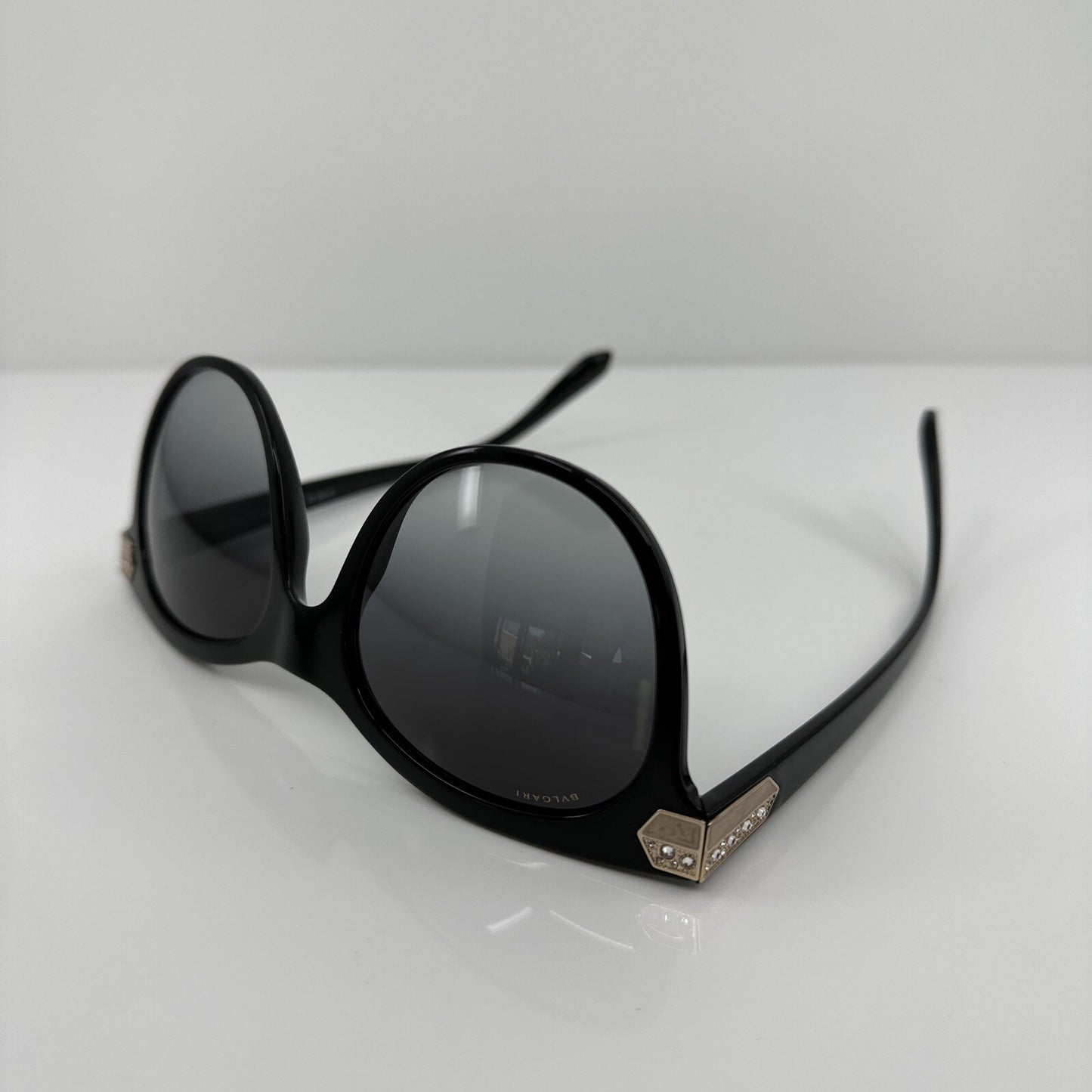 Vintage Bvlgari Bulgari 8185-B Black Sunglasses - Super Vision Optical