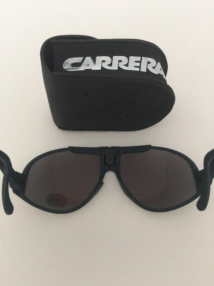 Vintage Carrera Carrera 5586 Folding Kevlar Black Sunglasses - Super Vision Optical