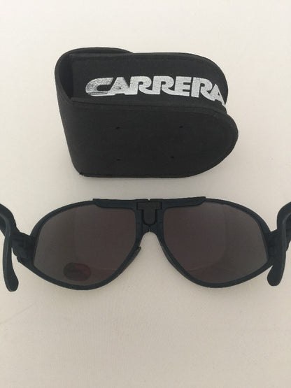 Vintage Carrera Carrera 5586 Folding Kevlar Black Sunglasses - Super Vision Optical