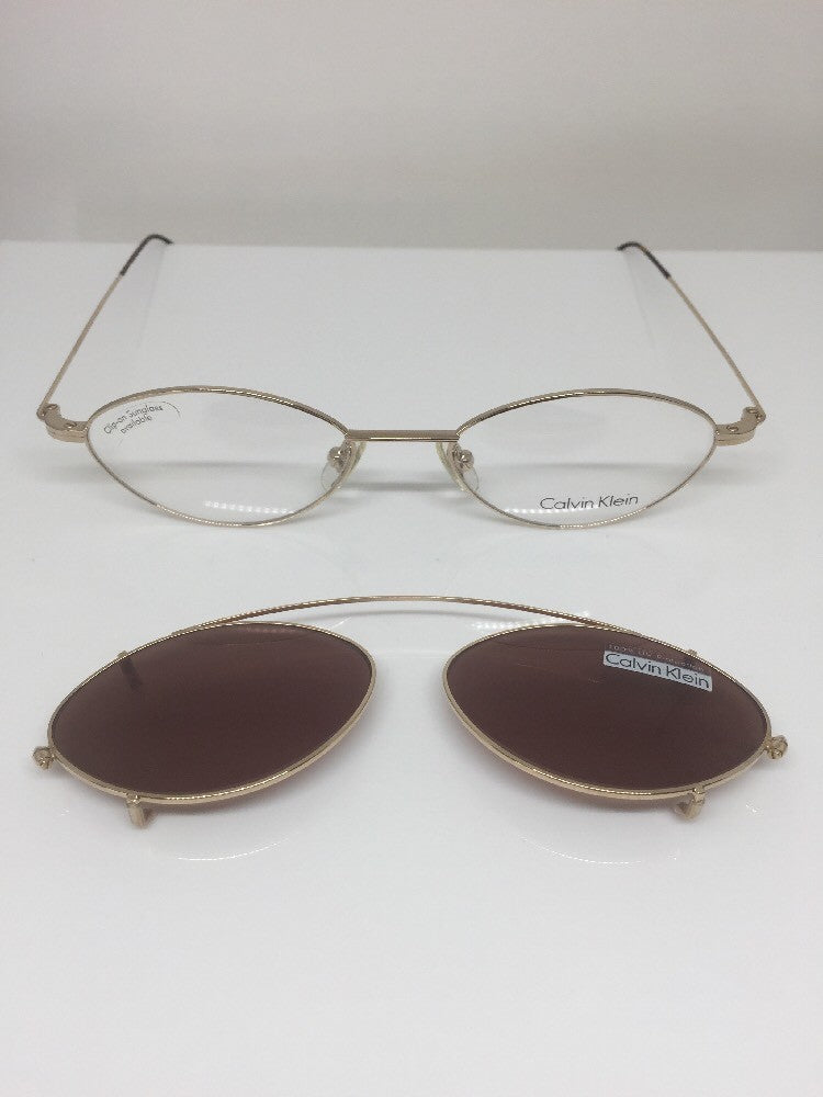 Vintage Calvin Klein CK 146 Gold Sunglasses - Super Vision Optical