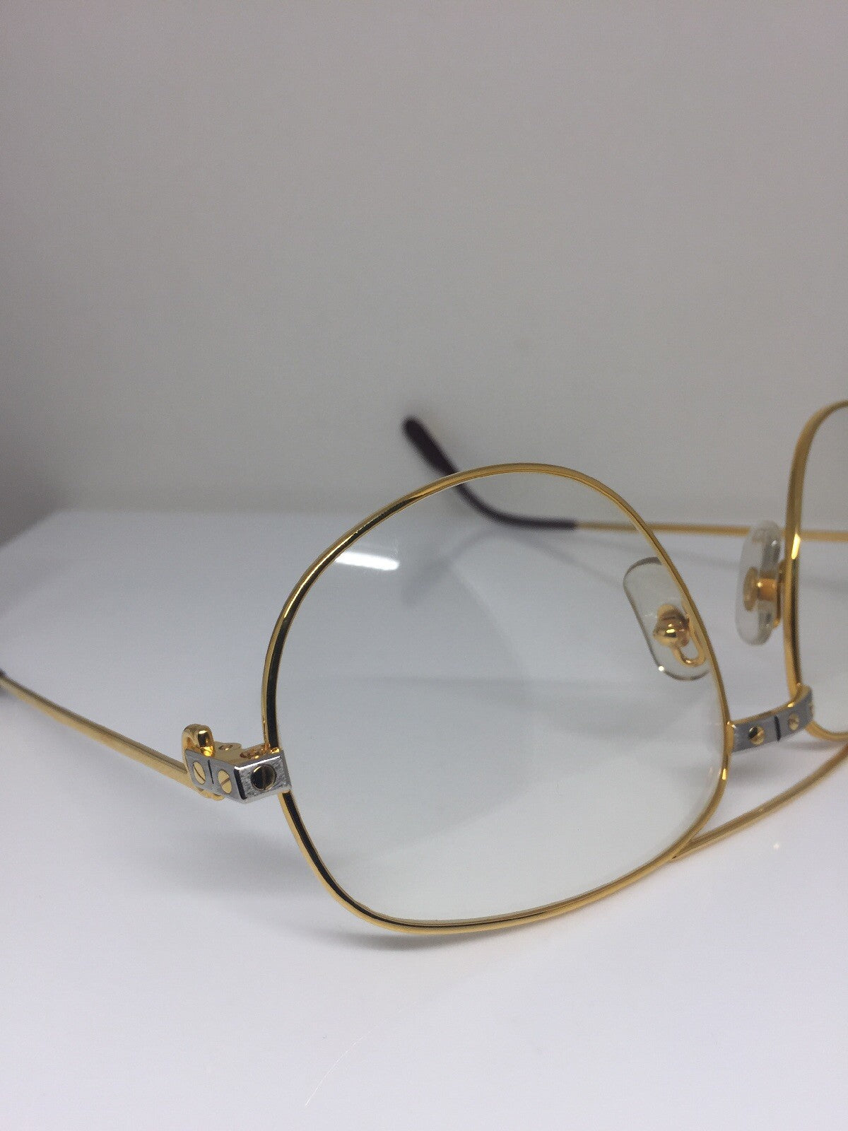 Vintage Cartier Romance Santos Gold Eyeglasses - Super Vision Optical