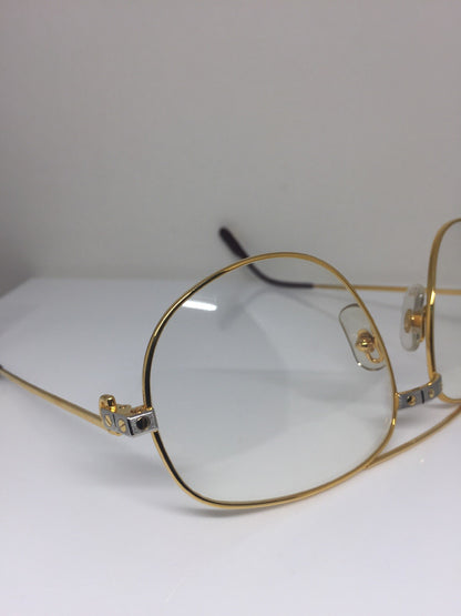 Vintage Cartier Romance Santos Gold Eyeglasses - Super Vision Optical