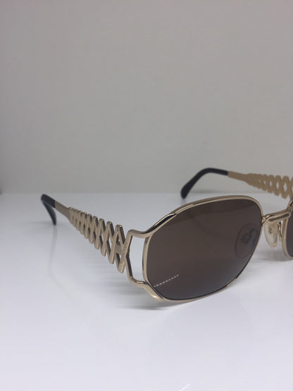 Vintage Saint Laurent YSL 6031 Gold Sunglasses - Super Vision Optical