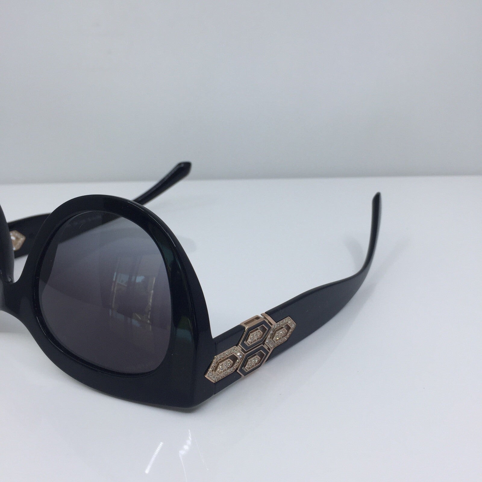Vintage Bvlgari Bulgari 8214-B Black Sunglasses - Super Vision Optical