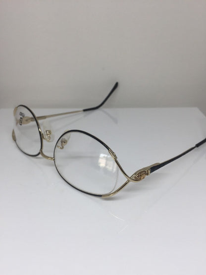 Vintage Fendi F82 BLACK VELVET Gold Sunglasses - Super Vision Optical