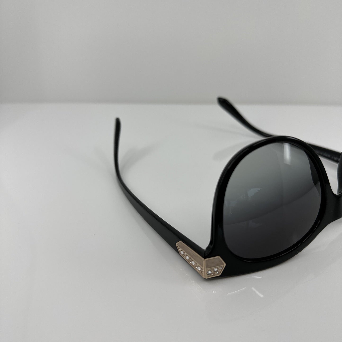 Vintage Bvlgari Bulgari 8185-B Black Sunglasses - Super Vision Optical