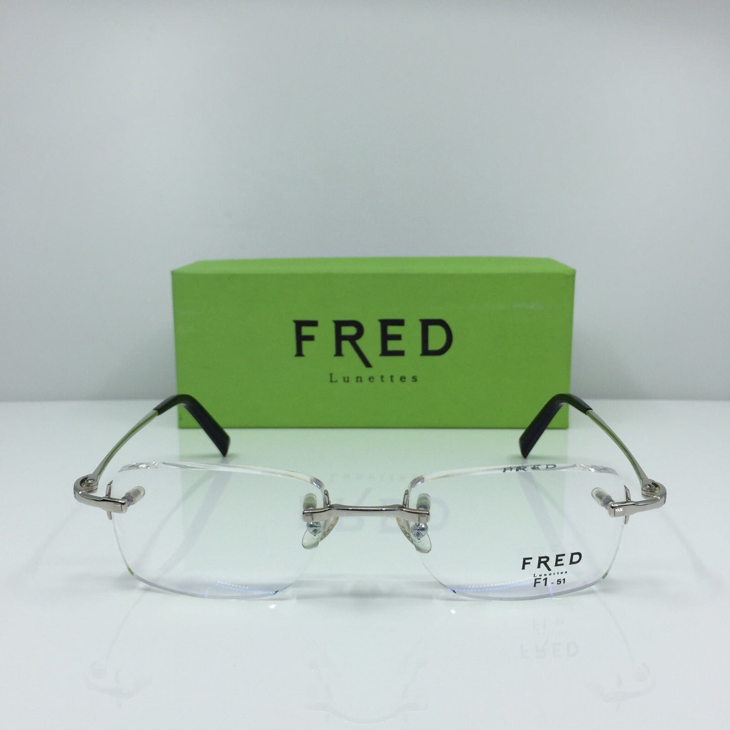Vintage Fred Lunettes Manhattan F1 Silver Eyeglasses - Super Vision Optical
