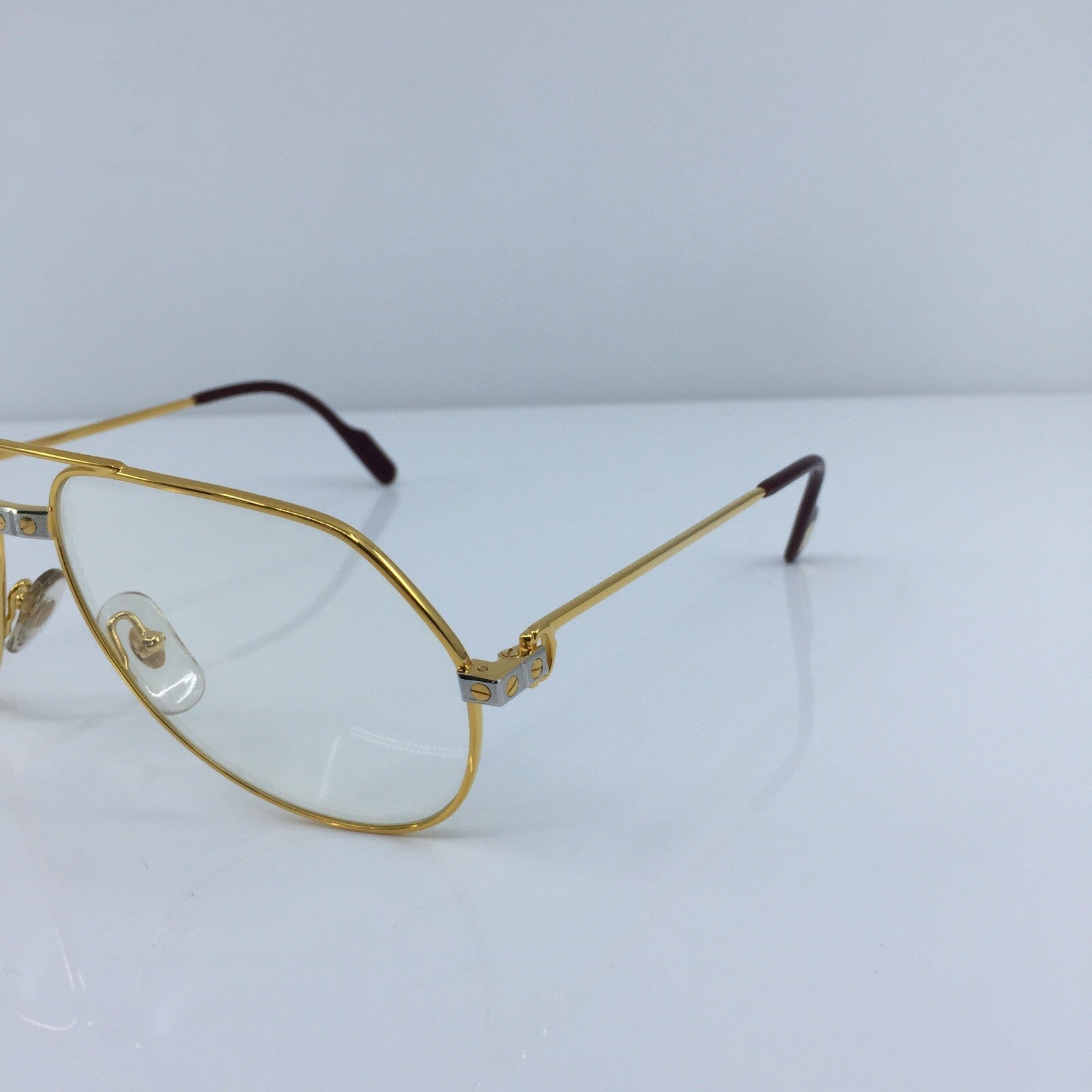 Vintage Cartier Cartier Vendome Santos Gold Eyeglasses - Super Vision Optical