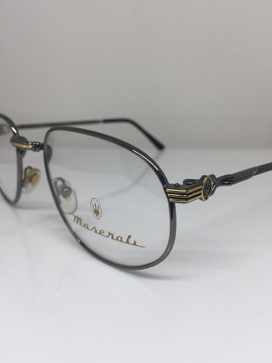 Vintage Maserati MASERATI 6213 Gunmetal Eyeglasses - Super Vision Optical