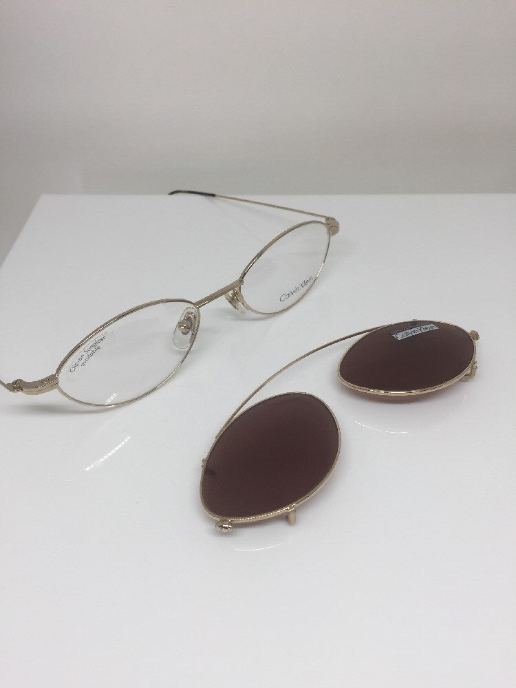 Vintage Calvin Klein CK 146 Gold Sunglasses - Super Vision Optical