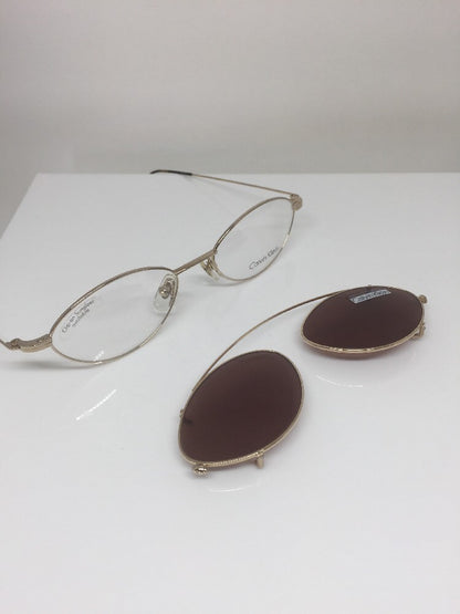 Vintage Calvin Klein CK 146 Gold Sunglasses - Super Vision Optical