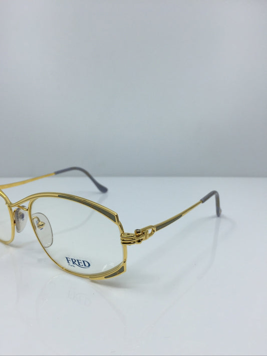 Vintage FRED Lunettes Paris Joyau Gold Eyeglasses - Super Vision Optical