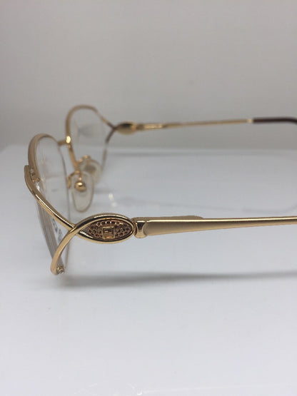 Vintage Fendi F82 GOLDEN GLIMMER Gold Sunglasses - Super Vision Optical