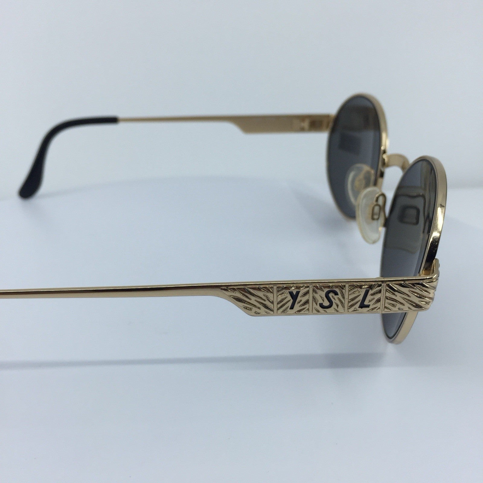 Vintage Saint Laurent YSL 6043 Gold Sunglasses - Super Vision Optical