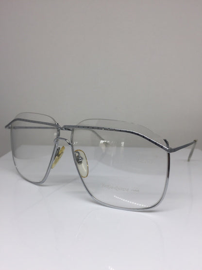 Vintage Saint Laurent YSL 383 Silver Sunglasses - Super Vision Optical