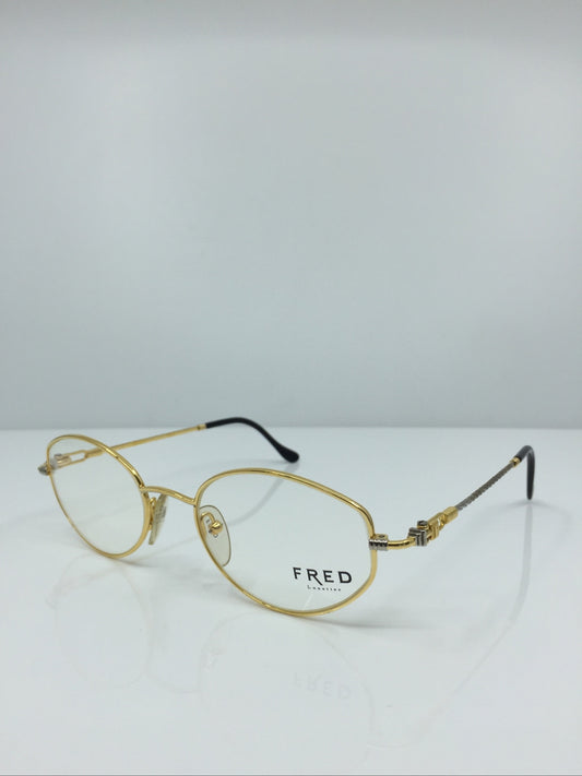 Vintage Fred Lunettes Maldives Gold Eyeglasses - Super Vision Optical
