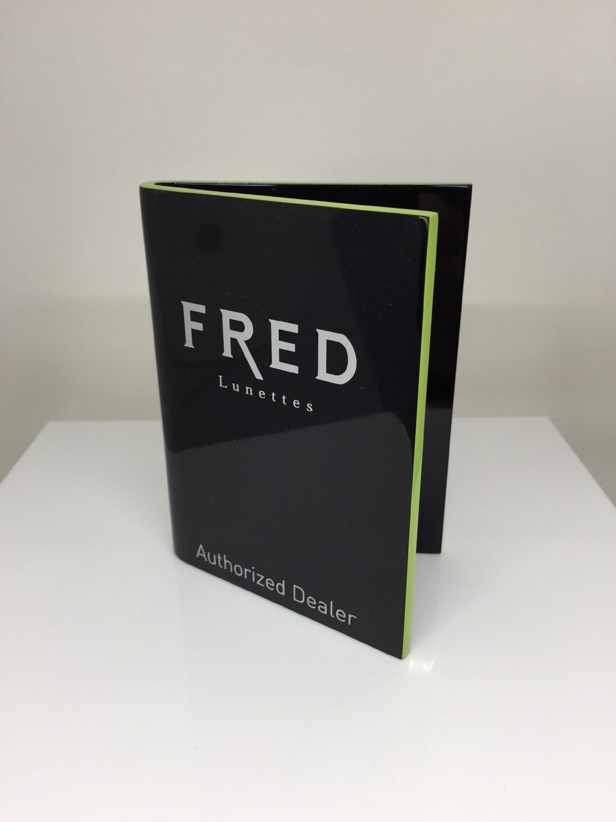 Vintage Fred Paris Fred Paris Display Logo Piece Rare Vintage Fred Lunettes Dealer Logo Display Black Eyeglasses - Super Vision Optical