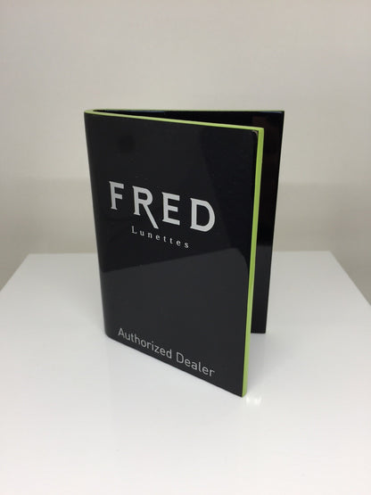 Vintage Fred Paris Fred Paris Display Logo Piece Rare Vintage Fred Lunettes Dealer Logo Display Black Eyeglasses - Super Vision Optical