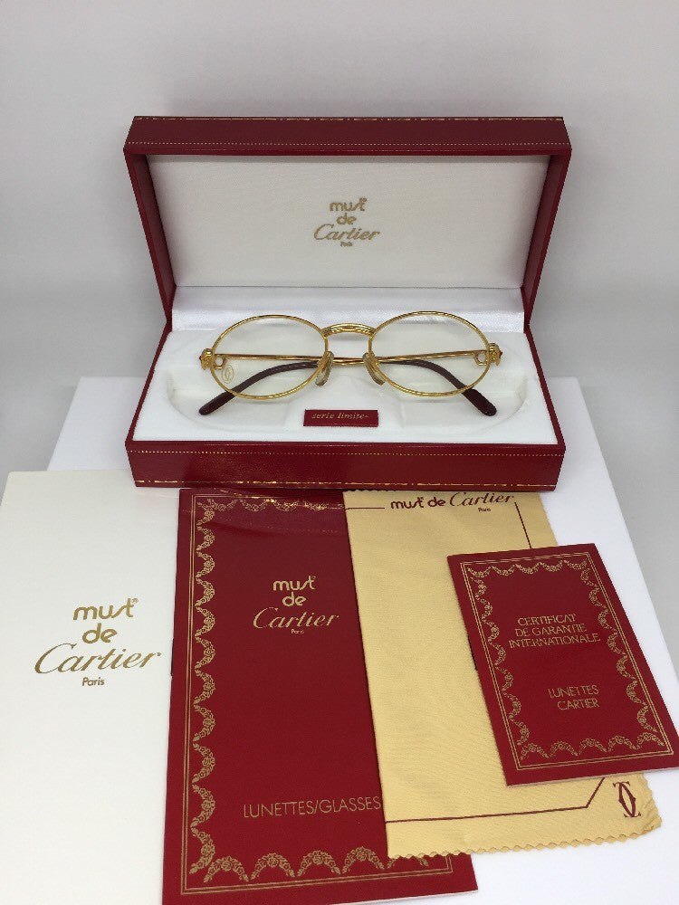 Vintage Cartier Saint Honore Limited Series Gold Eyeglasses - Super Vision Optical