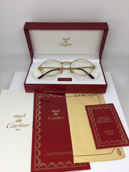 Vintage Cartier Saint Honore Limited Series Gold Eyeglasses - Super Vision Optical
