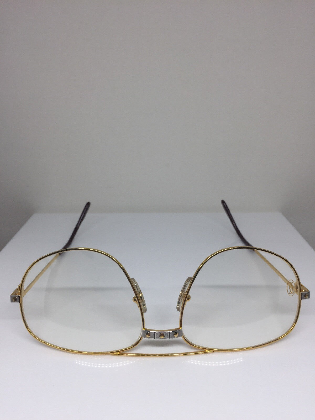 Vintage Cartier Romance Santos Gold Eyeglasses - Super Vision Optical