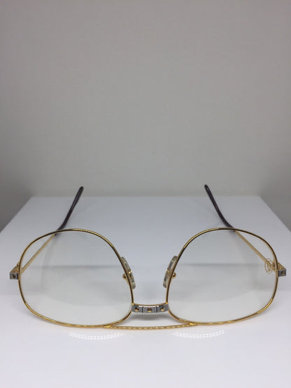 Vintage Cartier Romance Santos Gold Eyeglasses - Super Vision Optical