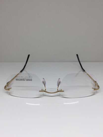 Vintage Daniel Swarovski S065/20 6051 55/21 Gold Eyeglasses - Super Vision Optical