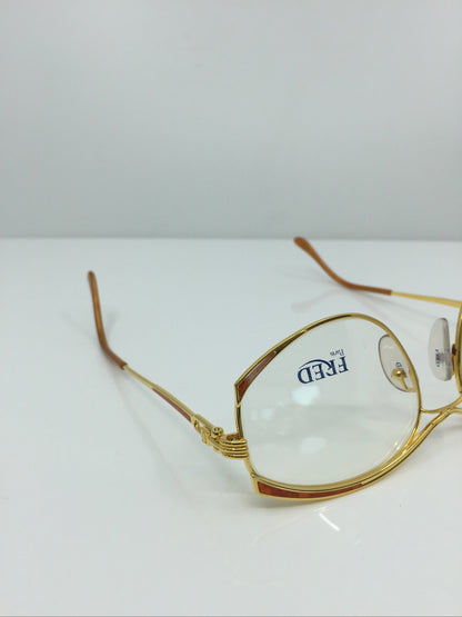 Vintage FRED Lunettes Paris Joyau Gold Eyeglasses - Super Vision Optical