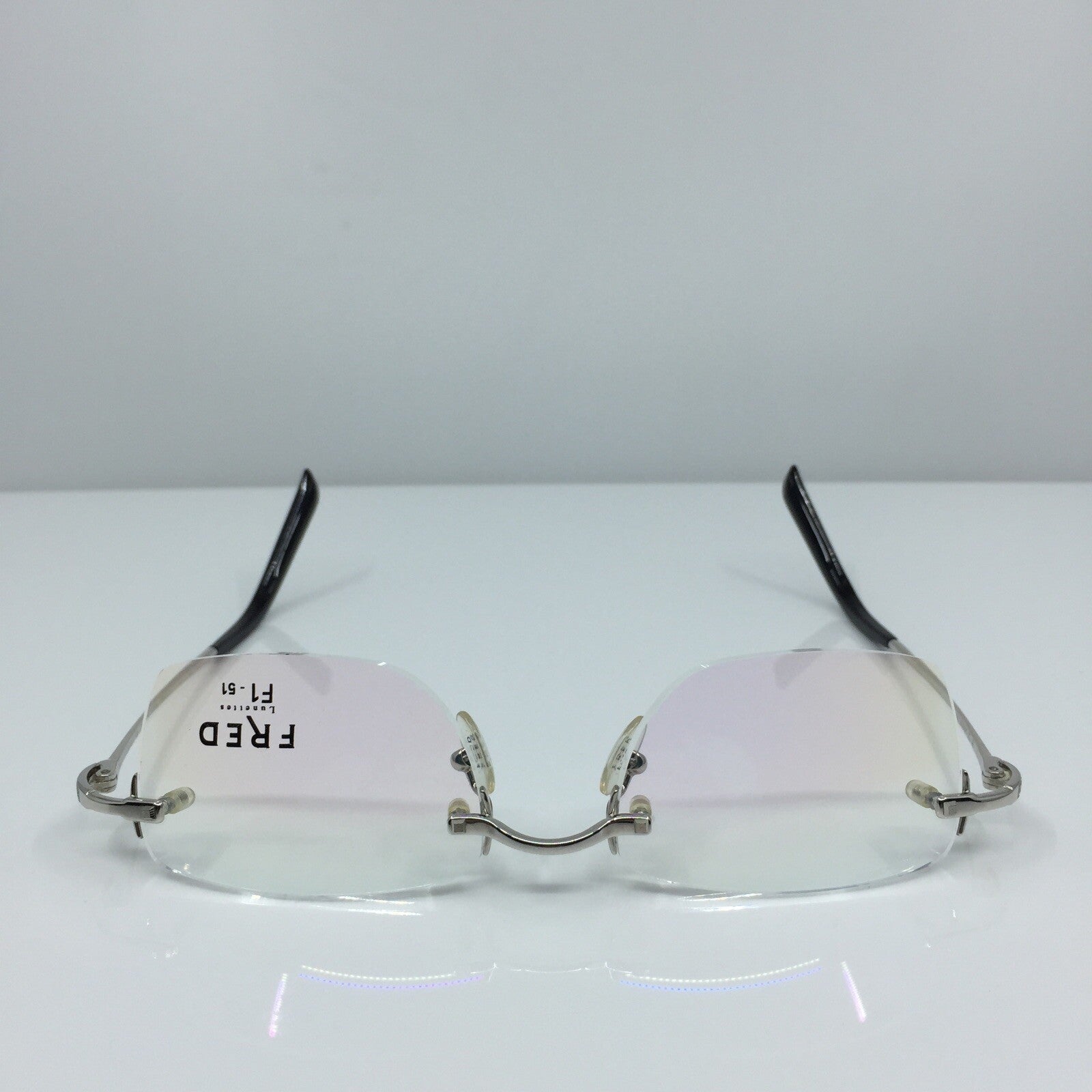 Vintage Fred Lunettes Manhattan F1 Silver Eyeglasses - Super Vision Optical