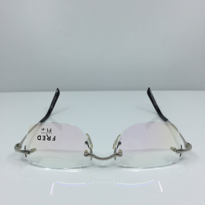Vintage Fred Lunettes Manhattan F1 Silver Eyeglasses - Super Vision Optical