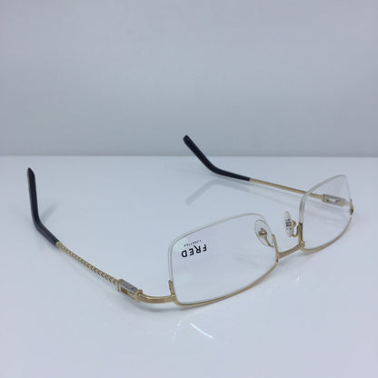 Vintage Fred Lunettes Samoa N2 Opitque Gold Eyeglasses - Super Vision Optical