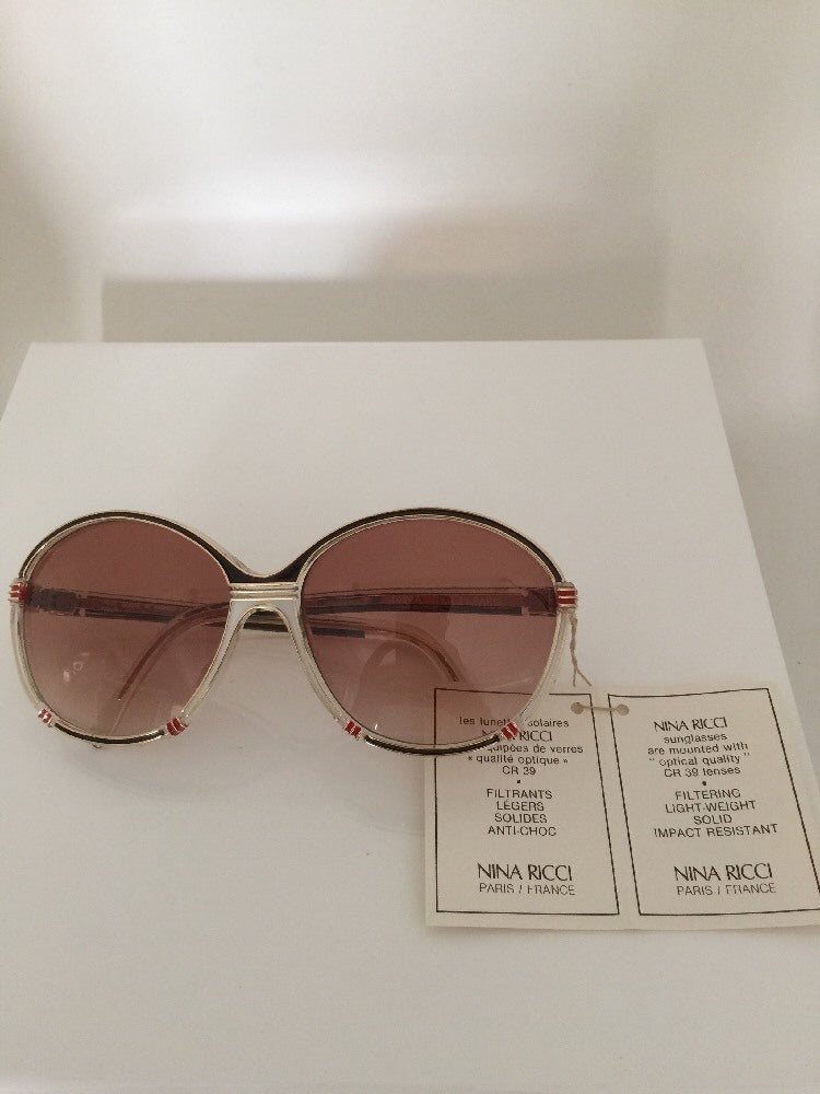 Vintage Nina Ricci NINA RICCI NBLR 1400 Gold Sunglasses - Super Vision Optical