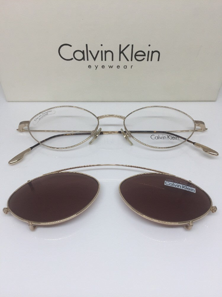 Vintage Calvin Klein CK 146 Gold Sunglasses - Super Vision Optical