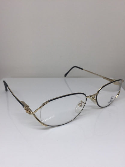 Vintage Fendi F82 BLACK VELVET Gold Sunglasses - Super Vision Optical