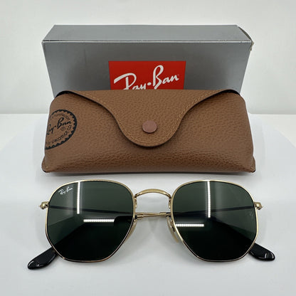 Vintage Ray-Ban RB3548N 001 51-21 Gold Sunglasses - Super Vision Optical