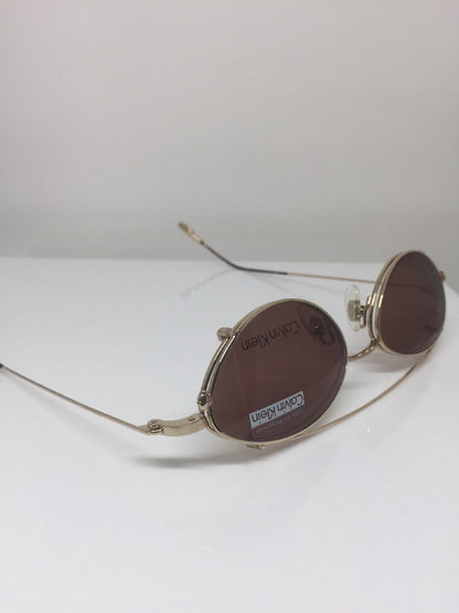 Vintage Calvin Klein CK 146 Gold Sunglasses - Super Vision Optical