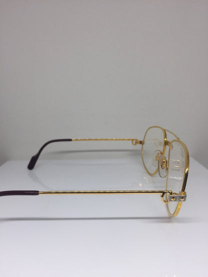 Vintage Cartier Romance Santos Gold Eyeglasses - Super Vision Optical