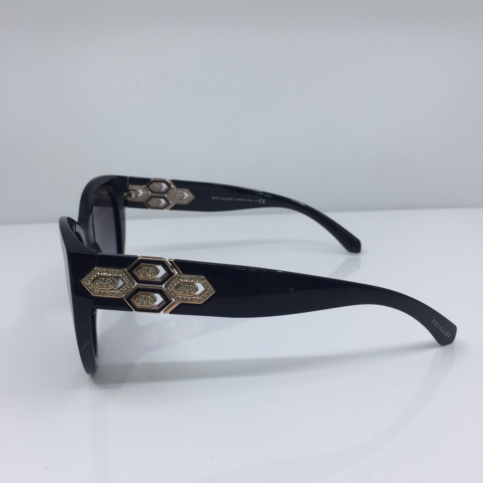 Vintage Bvlgari Bulgari 8214-B Black Sunglasses - Super Vision Optical