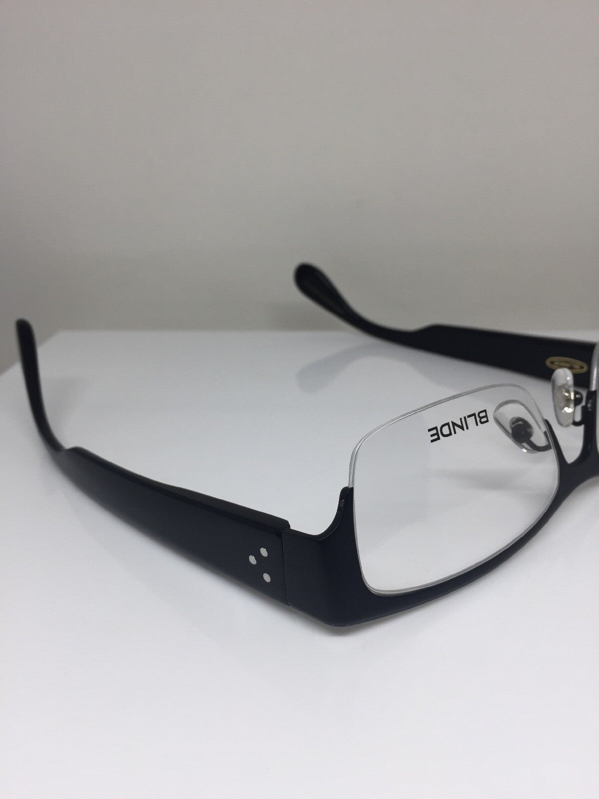 Vintage Blinde By Richard Walker Goin, Goin, Gone Black Eyeglasses - Super Vision Optical