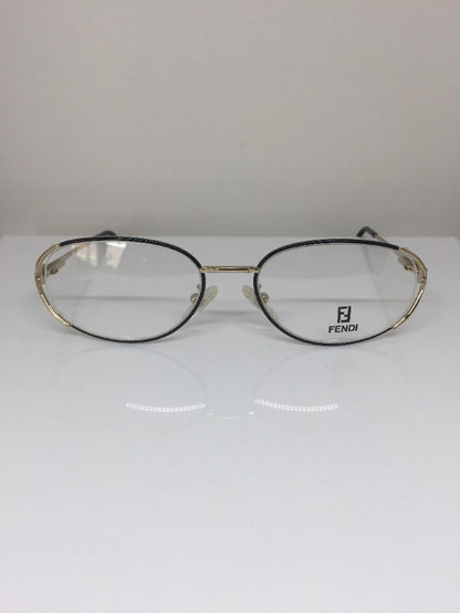Vintage Fendi F82 BLACK VELVET Gold Sunglasses - Super Vision Optical