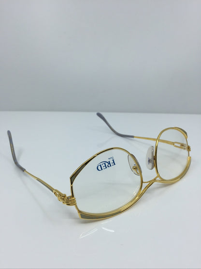 Vintage FRED Lunettes Paris Joyau Gold Eyeglasses - Super Vision Optical