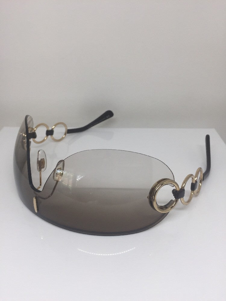 Vintage Saint Laurent YSL 6115/S Gold Sunglasses - Super Vision Optical