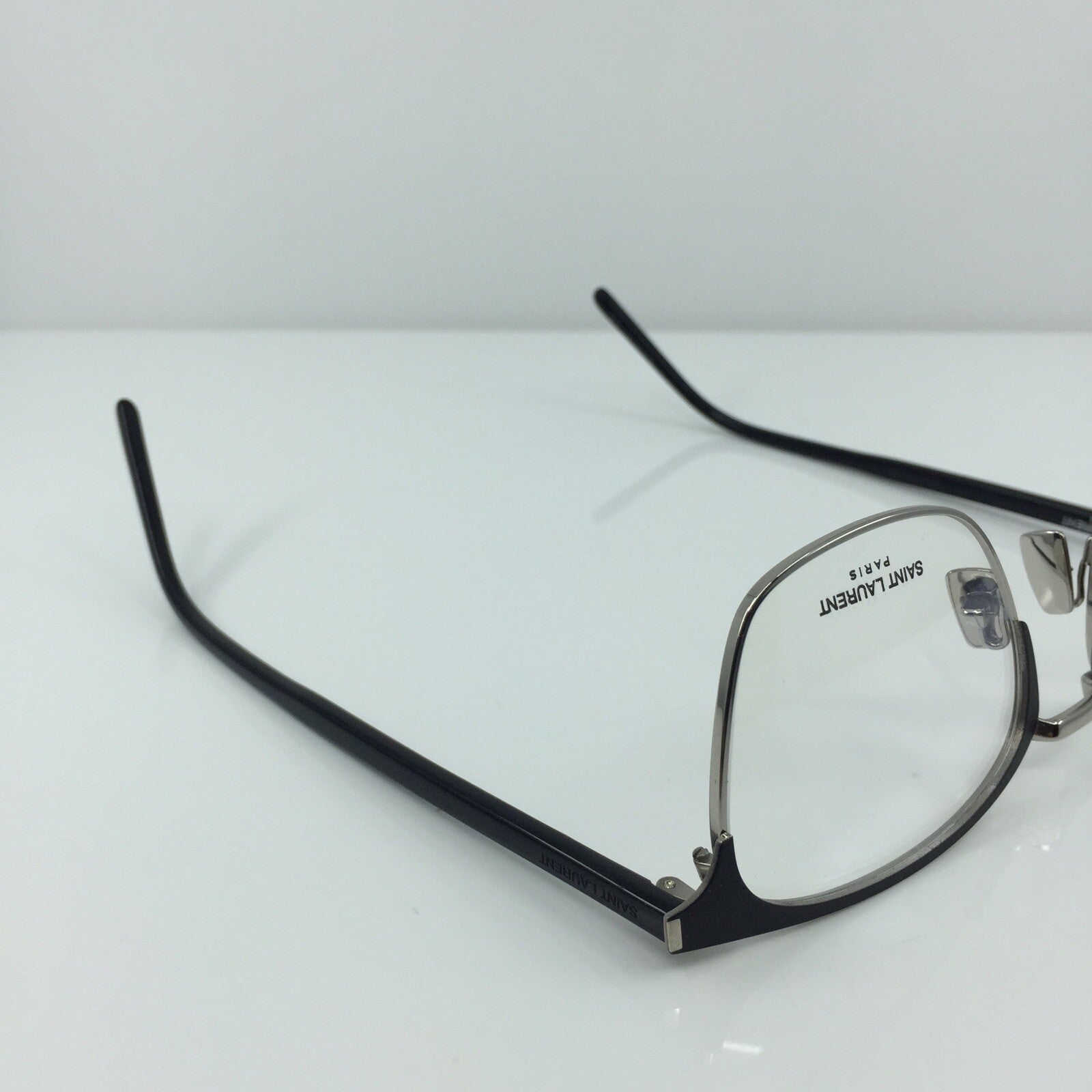 Vintage Saint Laurent SL 224 Silver Eyeglasses - Super Vision Optical
