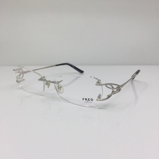 Vintage Fred Lunettes Volute F2 Silver Eyeglasses - Super Vision Optical