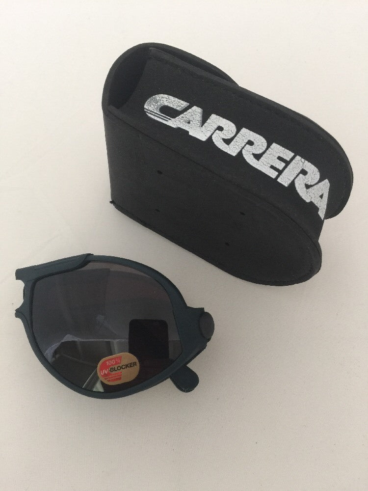 Vintage Carrera Carrera 5586 Folding Kevlar Black Sunglasses - Super Vision Optical
